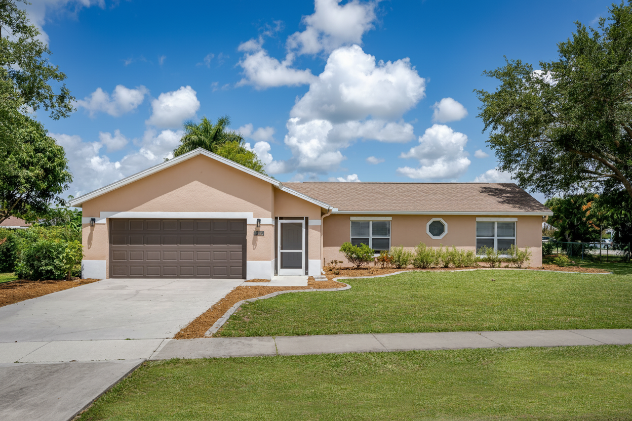 Front exterior of 3121 Orange Grove Trail, Naples FL
